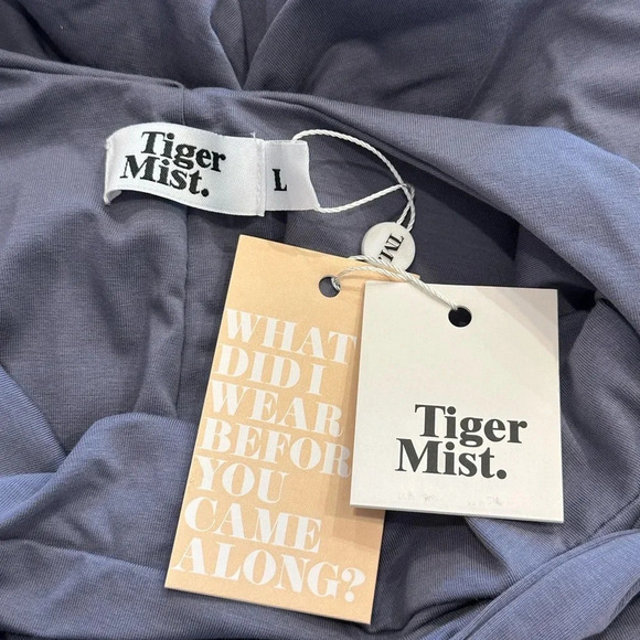 NWT Tiger Mist Kai Bodycon Mini Dress Steel Sz Large - Picture 5 of 8